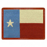 Vintage Texas Flag Needlepoint Card Wallet