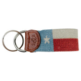 Vintage Texas Flag Needlepoint Key Fob