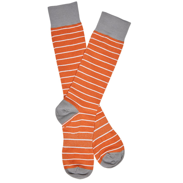 Wide Stripe Alumni Socks Tex Orange