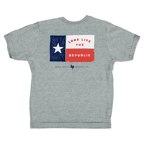 Youth Lone Star Flag T-Shirt - Heather Gray