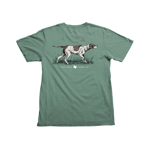 Youth Pointer Dog T-Shirt - Pine