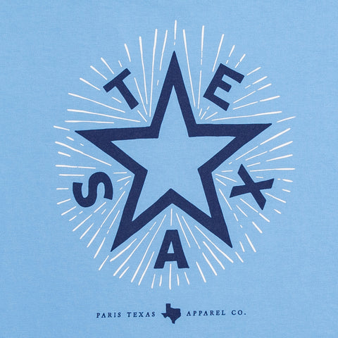 Youth Texas Star T-Shirt - Azure