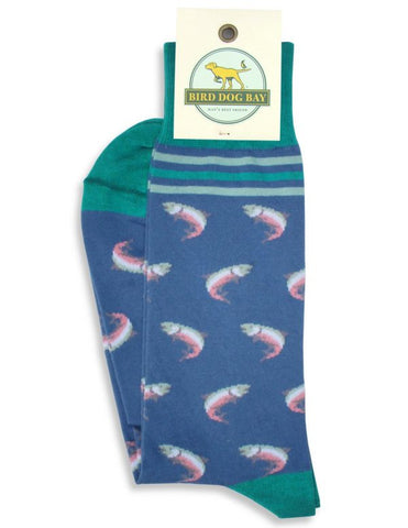 Trout & About Socks - Blue
