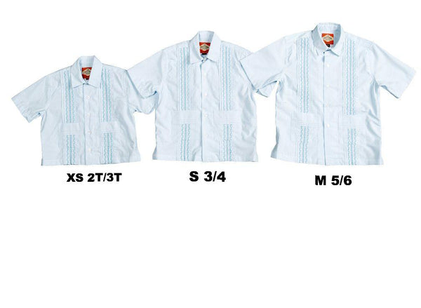 Monterey Boys Guayabera - Lagoon Blue