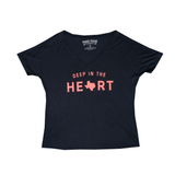 Deep in the Heart Women's V-Neck T-Shirt - Navy