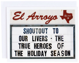 El Arroyo Card - Holiday Heroes