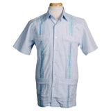 Cartagena Light Blue - Hemingway Guayabera, Mexican Shirt for Men 2