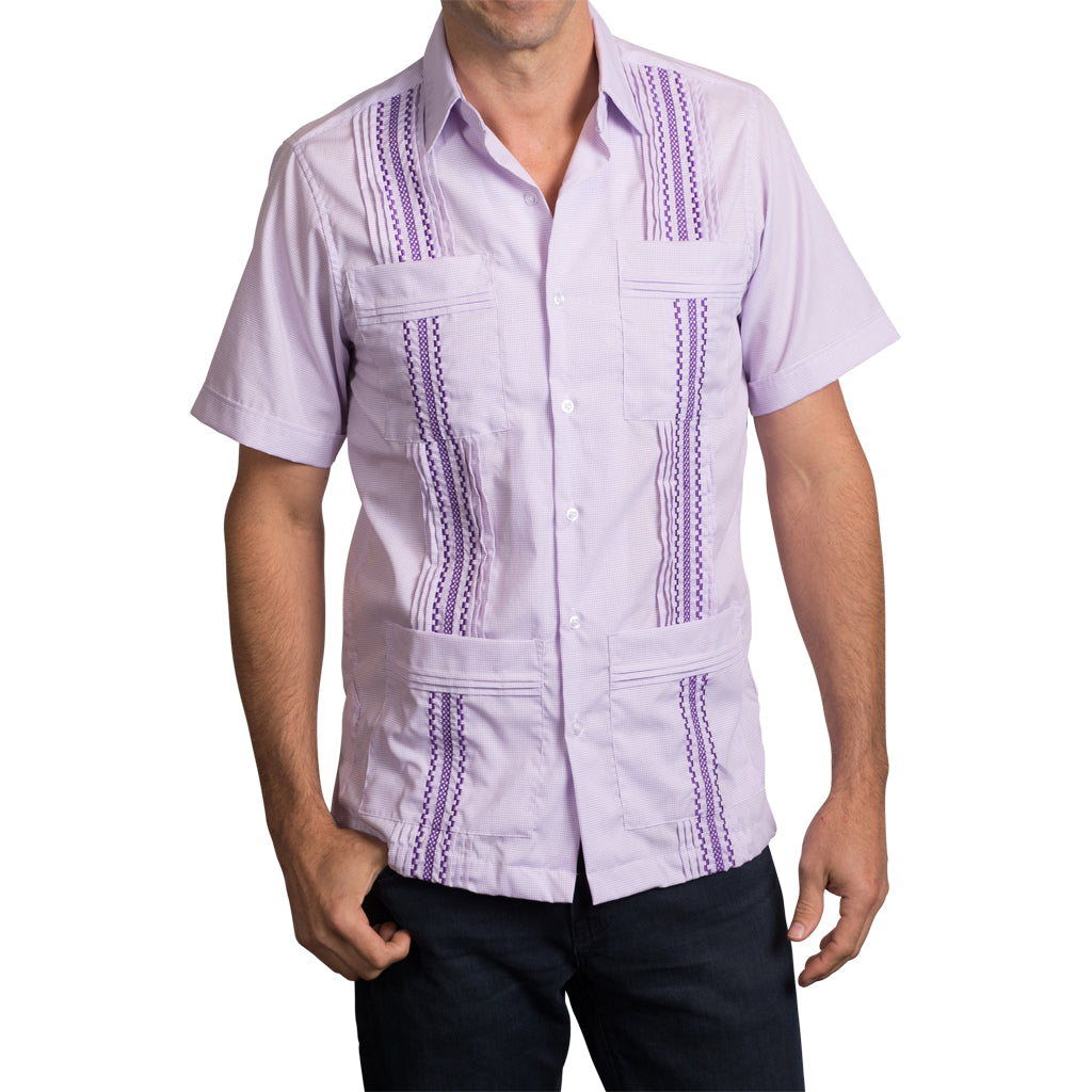 Mardi Gras Youth Guayabera In Purple main image 0