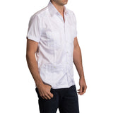 El Guapo Guayabera Shirts, Mexican Shirts for Men White 2