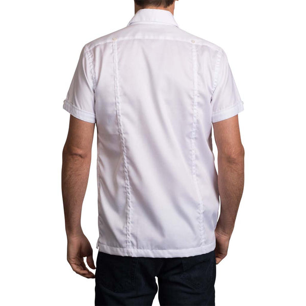 El Guapo Guayabera Shirts, Mexican Shirts for Men White 3
