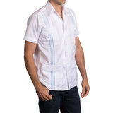 Havana Hemingway Pima Cotton Broadcloth Blue, Guayabera Shirt, Mexican Shirts for Men 2