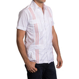 Havana Hemingway Pima Cotton Broadcloth Guayabera Shirts, Mexican Shirts for Men Burnt Orange 2