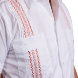 Havana Hemingway Pima Cotton Broadcloth Guayabera Shirts, Mexican Shirts for Men Burnt Orange 4