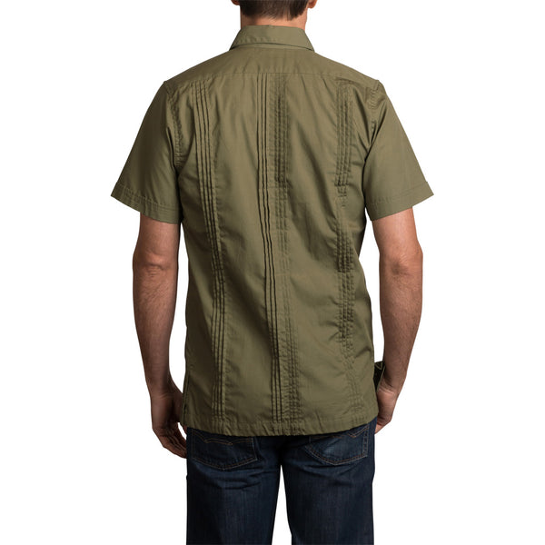 Hunting Dictator Cotton Broadcloth Guayabera Shirts, Mexican Shirts for Men Olive 3