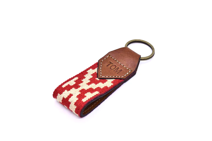 Guarda Pampas Leather Keychain - Red