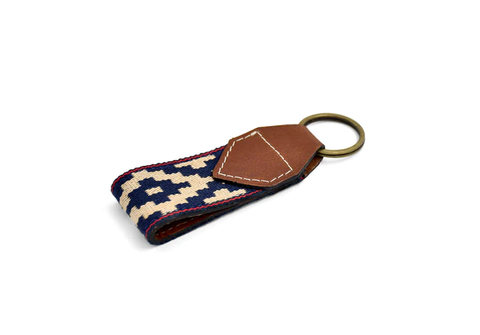 Guarda Pampas Leather Keychain - Blue/Red 3