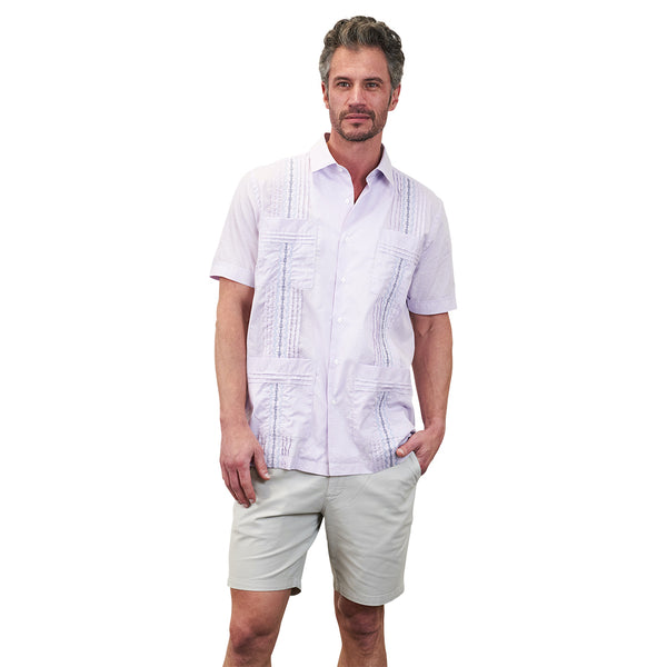 Carmel Hemingway Guayabera - Lavender