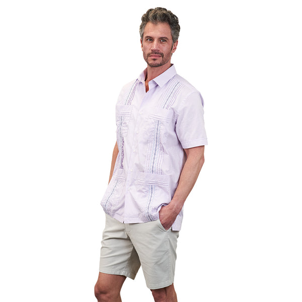 Carmel Hemingway Guayabera - Lavender