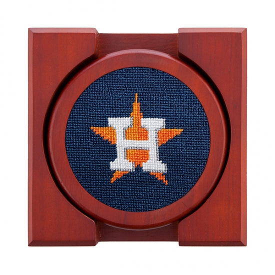 Houston Astros Needlepoint Coaster Set