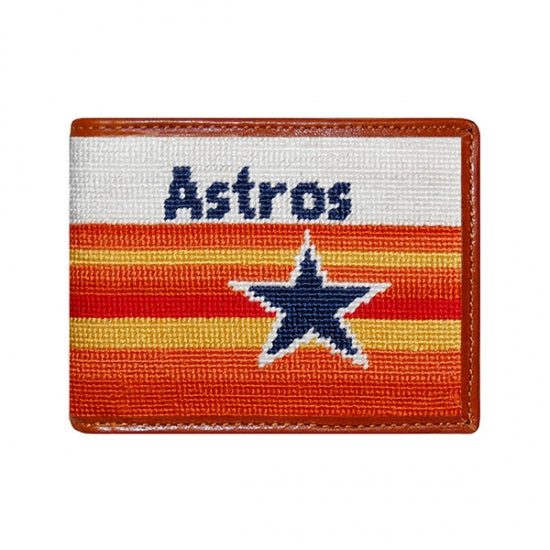 Smathers & Branson Houston Astros Cooperstown Needlepoint Bi-Fold Wallet | Paris Texas Apparel