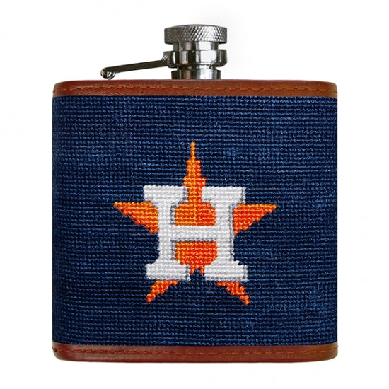 Smathers and Branson Houston Astros Needlepoint Flask