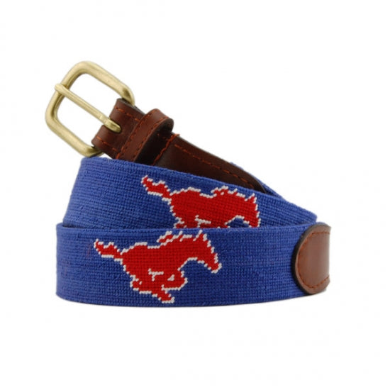 SMU Needlepoint Belt Paris Texas Apparel Co