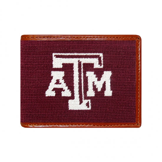 Smathers & Branson Texas A&M Needlepoint Bi-Fold Wallet