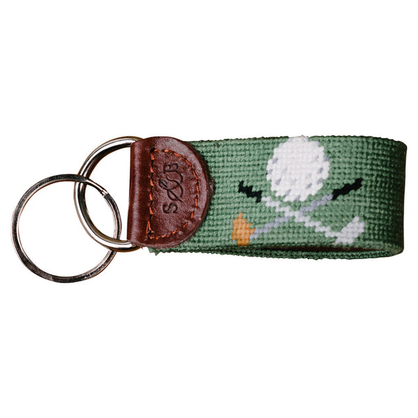 Smathers & Branson Golf Clubs Needlepoint Key Fob