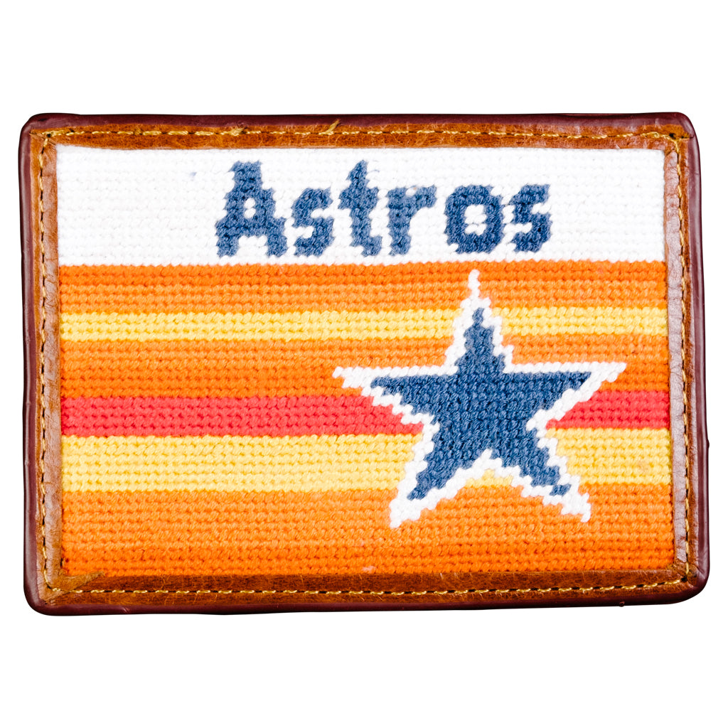 Houston Astros Cooperstown Needlepoint Card Wallet