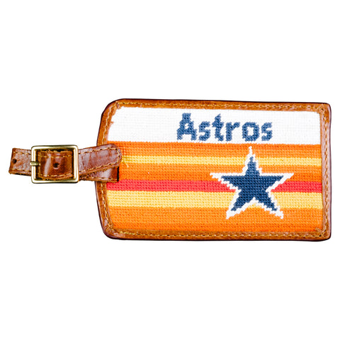 Houston Astros Cooperstown Needlepoint Luggage Tag