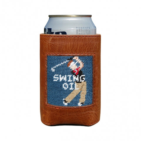 Swing Oil Needlepoint Can Cooler