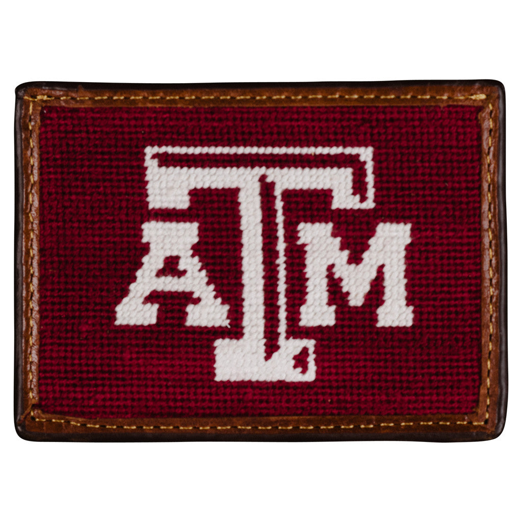 Smathers & Branson Texas A&M Needlepoint Card Wallet
