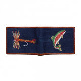 Smathers & Branson Trout and Fly Needlepoint Bi-Fold Wallet