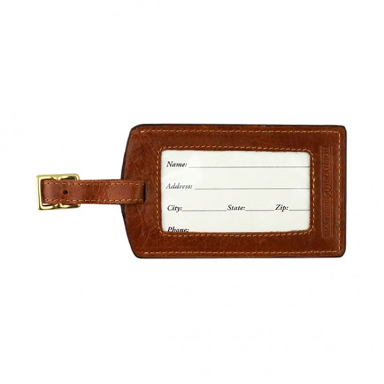 Smathers & Branson Crossed Clubs Needlepoint Luggage Tag