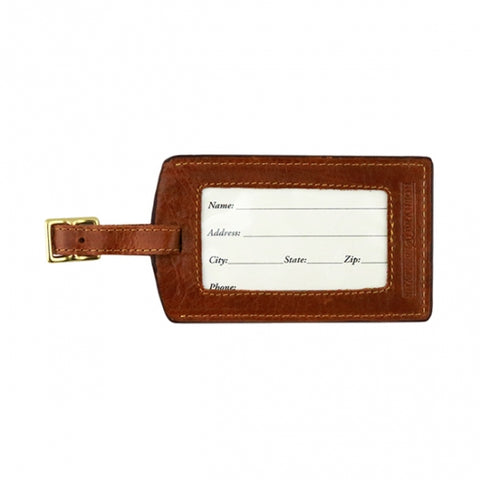 Crossed Clubs Needlepoint Luggage Tag