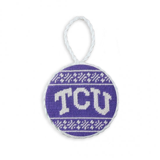 TCU Needlepoint Ornament